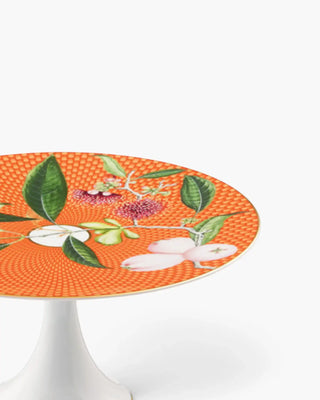 Raynaud Trésor Fleuri petit four stand with gift box in Limoges porcelain with coloured decoration