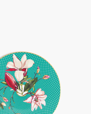 Raynaud Trésor Fleuri coupe dinner plate in Limoges porcelain with coloured decoration