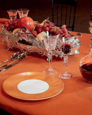 Raynaud Trésor coupe dinner plate in Limoges porcelain with coloured decoration