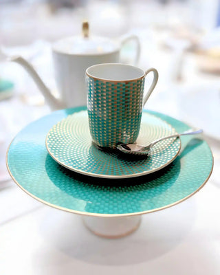 Raynaud Trésor coffee cup with saucer in Limoges porcelain with coloured decoration