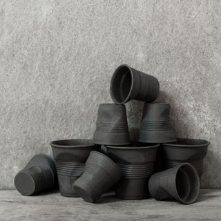 Revol Crumple Cups 100% Recyclay espresso cup 8 cl. - Buy now on ShopDecor - Discover the best products by REVOL design