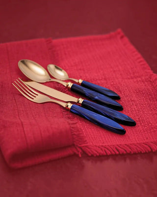 Rivadossi Sandro | Agata Oro gold PVD-coated stainless steel cutlery set with PMMA handle - Buy now on ShopDecor - Discover the best products by RIVADOSSI SANDRO design