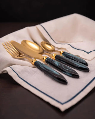 Rivadossi Sandro | Agata Oro gold PVD-coated stainless steel cutlery set with PMMA handle - Buy now on ShopDecor - Discover the best products by RIVADOSSI SANDRO design
