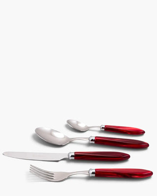 Rivadossi Sandro | Agata polished stainless steel cutlery set with PMMA handle Bordeaux 08 Set 24 - Buy now on ShopDecor - Discover the best products by RIVADOSSI SANDRO design