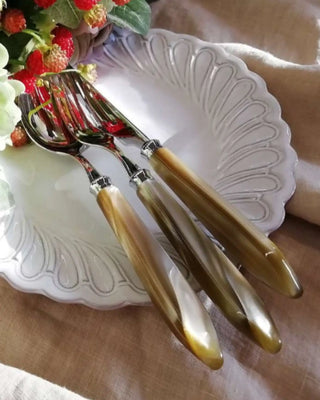 Rivadossi Sandro | Agata polished stainless steel cutlery set with PMMA handle - Buy now on ShopDecor - Discover the best products by RIVADOSSI SANDRO design