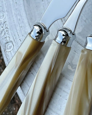 Rivadossi Sandro | Agata polished stainless steel cutlery set with PMMA handle - Buy now on ShopDecor - Discover the best products by RIVADOSSI SANDRO design