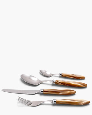 Rivadossi Sandro | Agata polished stainless steel cutlery set with PMMA handle Champagne 02 Set 24 - Buy now on ShopDecor - Discover the best products by RIVADOSSI SANDRO design