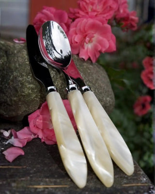 Rivadossi Sandro | Agata polished stainless steel cutlery set with PMMA handle - Buy now on ShopDecor - Discover the best products by RIVADOSSI SANDRO design