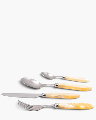 Rivadossi Sandro | Agata polished stainless steel cutlery set with PMMA handle Ivory 12 Set 24 - Buy now on ShopDecor - Discover the best products by RIVADOSSI SANDRO design