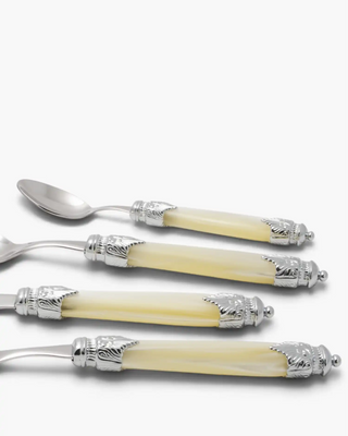 Rivadossi Sandro | Arianna Argento polished stainless steel cutlery set with PMMA handle and silver finish ring - Buy now on ShopDecor - Discover the best products by RIVADOSSI SANDRO design