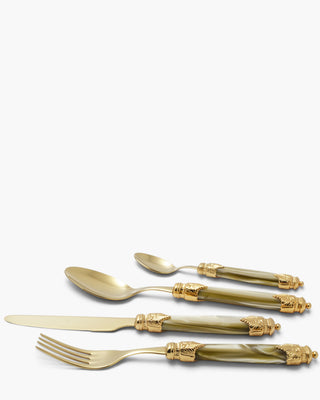 Rivadossi Sandro | Arianna Oro gold PVD-coated stainless steel cutlery set with PMMA handle Champagne 02 Set 24 - Buy now on ShopDecor - Discover the best products by RIVADOSSI SANDRO design