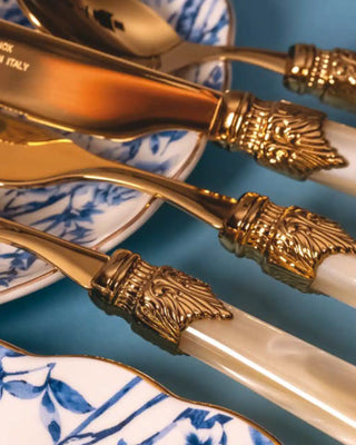 Rivadossi Sandro | Arianna Oro gold PVD-coated stainless steel cutlery set with PMMA handle - Buy now on ShopDecor - Discover the best products by RIVADOSSI SANDRO design