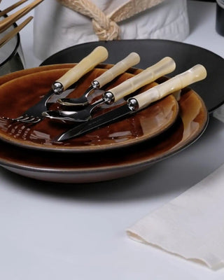 Rivadossi Sandro | Bamboo polished stainless steel cutlery set with PMMA handle - Buy now on ShopDecor - Discover the best products by RIVADOSSI SANDRO design