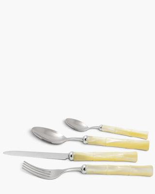 Rivadossi Sandro | Bamboo polished stainless steel cutlery set with PMMA handle Ivory 12 Set 24 - Buy now on ShopDecor - Discover the best products by RIVADOSSI SANDRO design