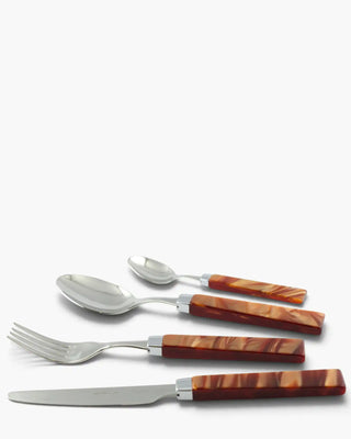 Rivadossi Sandro | Charme polished stainless steel cutlery set with PMMA handle Orange 18 Set 24 - Buy now on ShopDecor - Discover the best products by RIVADOSSI SANDRO design