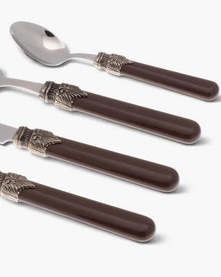 Rivadossi Sandro | Classic polished stainless steel cutlery set with ABS handle and antique finish ring - Buy now on ShopDecor - Discover the best products by RIVADOSSI SANDRO design