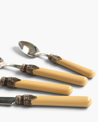 Rivadossi Sandro | Classic polished stainless steel cutlery set with ABS handle and antique finish ring - Buy now on ShopDecor - Discover the best products by RIVADOSSI SANDRO design