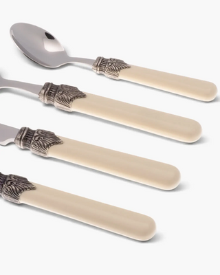 Rivadossi Sandro | Classic polished stainless steel cutlery set with ABS handle and antique finish ring - Buy now on ShopDecor - Discover the best products by RIVADOSSI SANDRO design