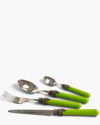 Rivadossi Sandro | Classic polished stainless steel cutlery set with ABS handle and antique finish ring Kiwi 36 Set 24 - Buy now on ShopDecor - Discover the best products by RIVADOSSI SANDRO design