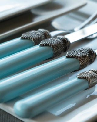 Rivadossi Sandro | Classic polished stainless steel cutlery set with ABS handle and antique finish ring - Buy now on ShopDecor - Discover the best products by RIVADOSSI SANDRO design