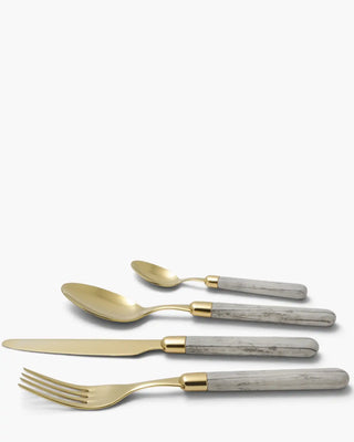 Rivadossi Sandro | Cortina Oro gold PVD-coated stainless steel cutlery set with PBT handle Cedar 10 Set 24 - Buy now on ShopDecor - Discover the best products by RIVADOSSI SANDRO design