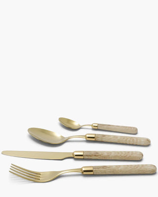 Rivadossi Sandro | Cortina Oro gold PVD-coated stainless steel cutlery set with PBT handle Durmast 02 Set 24 - Buy now on ShopDecor - Discover the best products by RIVADOSSI SANDRO design