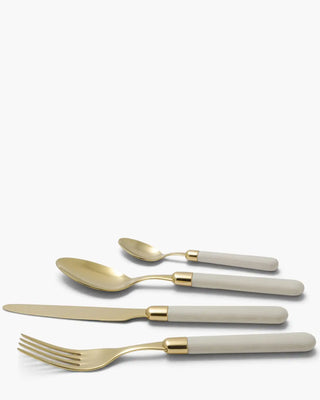 Rivadossi Sandro | Cortina Oro gold PVD-coated stainless steel cutlery set with PBT handle Larch 12 Set 24 - Buy now on ShopDecor - Discover the best products by RIVADOSSI SANDRO design