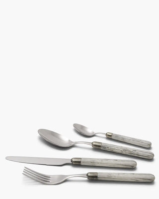 Rivadossi Sandro | Cortina polished stainless steel cutlery set with PBT handle and antique finish ring Cedar 10 Set 24 - Buy now on ShopDecor - Discover the best products by RIVADOSSI SANDRO design