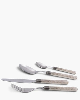 Rivadossi Sandro | Cortina polished stainless steel cutlery set with PBT handle and antique finish ring Durmast 02 Set 24 - Buy now on ShopDecor - Discover the best products by RIVADOSSI SANDRO design