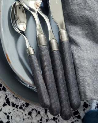 Rivadossi Sandro | Cortina polished stainless steel cutlery set with PBT handle and antique finish ring - Buy now on ShopDecor - Discover the best products by RIVADOSSI SANDRO design