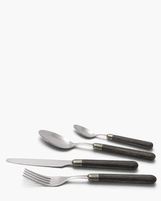 Rivadossi Sandro | Cortina polished stainless steel cutlery set with PBT handle and antique finish ring Elm Tree 11 Set 24 - Buy now on ShopDecor - Discover the best products by RIVADOSSI SANDRO design