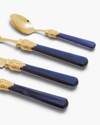 Rivadossi Sandro | Elena Oro gold PVD-coated stainless steel cutlery set with PMMA handle - Buy now on ShopDecor - Discover the best products by RIVADOSSI SANDRO design