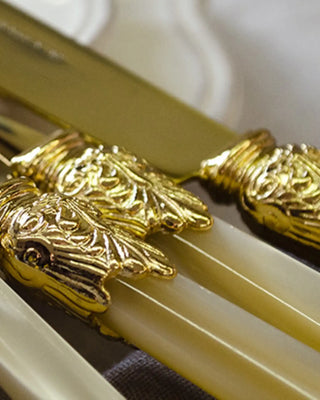 Rivadossi Sandro | Elena Oro gold PVD-coated stainless steel cutlery set with PMMA handle - Buy now on ShopDecor - Discover the best products by RIVADOSSI SANDRO design