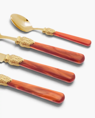 Rivadossi Sandro | Elena Oro gold PVD-coated stainless steel cutlery set with PMMA handle - Buy now on ShopDecor - Discover the best products by RIVADOSSI SANDRO design