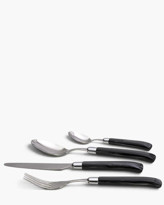 Rivadossi Sandro | Giada polished stainless steel cutlery set with PMMA handle Black 11 Set 24 - Buy now on ShopDecor - Discover the best products by RIVADOSSI SANDRO design