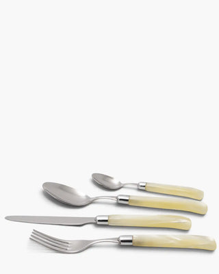 Rivadossi Sandro | Giada polished stainless steel cutlery set with PMMA handle Ivory 12 Set 24 - Buy now on ShopDecor - Discover the best products by RIVADOSSI SANDRO design