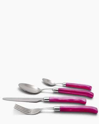Rivadossi Sandro | Giada polished stainless steel cutlery set with PMMA handle Pink 07 Set 24 - Buy now on ShopDecor - Discover the best products by RIVADOSSI SANDRO design