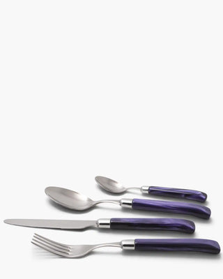 Rivadossi Sandro | Giada polished stainless steel cutlery set with PMMA handle Violet 17 Set 24 - Buy now on ShopDecor - Discover the best products by RIVADOSSI SANDRO design