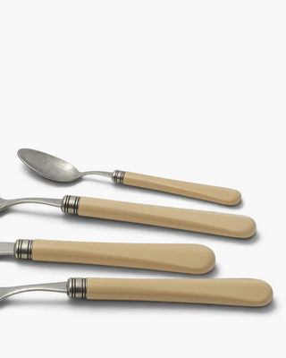 Rivadossi Sandro | Giulietta Antico stone-washed stainless steel cutlery set with PBT handle and antique finish ring - Buy now on ShopDecor - Discover the best products by RIVADOSSI SANDRO design