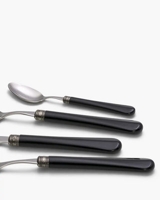Rivadossi Sandro | Giulietta Antico stone-washed stainless steel cutlery set with PBT handle and antique finish ring - Buy now on ShopDecor - Discover the best products by RIVADOSSI SANDRO design