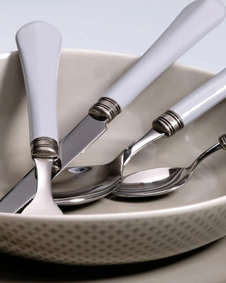 Rivadossi Sandro | Giulietta polished stainless steel cutlery set with PBT handle and antique finish ring - Buy now on ShopDecor - Discover the best products by RIVADOSSI SANDRO design