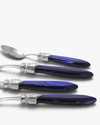 Rivadossi Sandro | Laura Argento polished stainless steel cutlery set with PMMA handle and silver finish ring - Buy now on ShopDecor - Discover the best products by RIVADOSSI SANDRO design