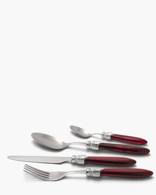 Rivadossi Sandro | Laura Argento polished stainless steel cutlery set with PMMA handle and silver finish ring Bordeaux 08 Set 24 - Buy now on ShopDecor - Discover the best products by RIVADOSSI SANDRO design