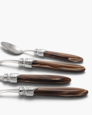 Rivadossi Sandro | Laura Argento polished stainless steel cutlery set with PMMA handle and silver finish ring - Buy now on ShopDecor - Discover the best products by RIVADOSSI SANDRO design