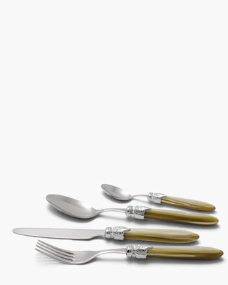 Rivadossi Sandro | Laura Argento polished stainless steel cutlery set with PMMA handle and silver finish ring Champagne 02 Set 24 - Buy now on ShopDecor - Discover the best products by RIVADOSSI SANDRO design