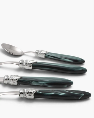 Rivadossi Sandro | Laura Argento polished stainless steel cutlery set with PMMA handle and silver finish ring - Buy now on ShopDecor - Discover the best products by RIVADOSSI SANDRO design