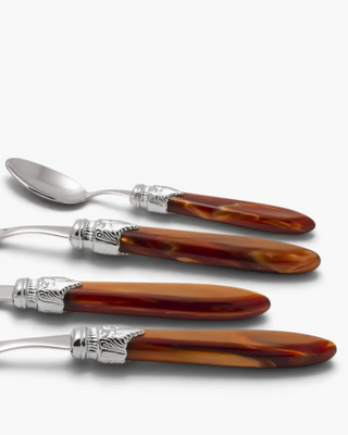 Rivadossi Sandro | Laura Argento polished stainless steel cutlery set with PMMA handle and silver finish ring - Buy now on ShopDecor - Discover the best products by RIVADOSSI SANDRO design