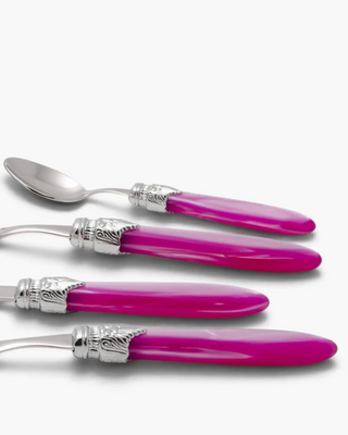 Rivadossi Sandro | Laura Argento polished stainless steel cutlery set with PMMA handle and silver finish ring - Buy now on ShopDecor - Discover the best products by RIVADOSSI SANDRO design