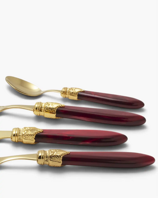 Rivadossi Sandro | Laura Oro gold PVD-coated stainless steel cutlery set with PMMA handle - Buy now on ShopDecor - Discover the best products by RIVADOSSI SANDRO design