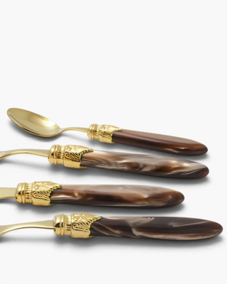 Rivadossi Sandro | Laura Oro gold PVD-coated stainless steel cutlery set with PMMA handle - Buy now on ShopDecor - Discover the best products by RIVADOSSI SANDRO design